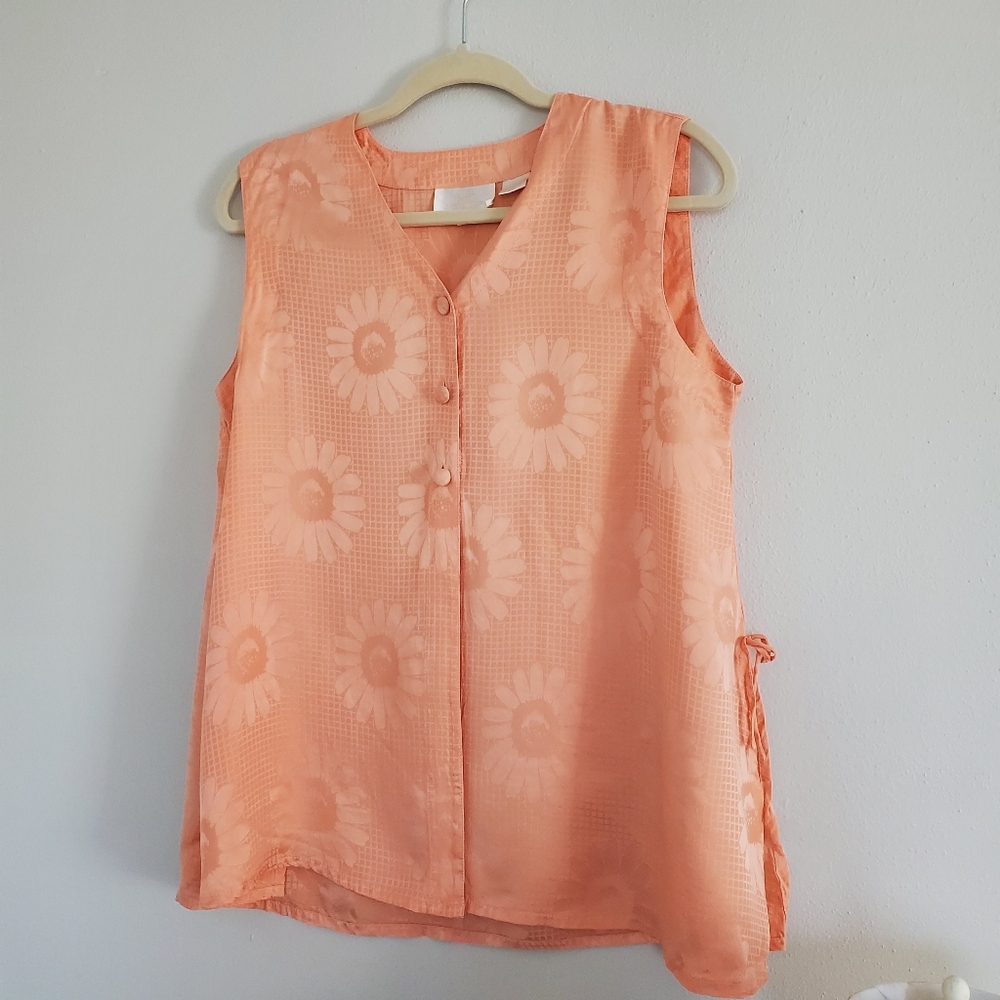 SOFT SURROUNDINGS 100% SILK PAJAMA SET SZ PM NWOT - Picture 2 of 11